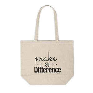 Make a Difference Motivational Custom Canvas Tote Bag